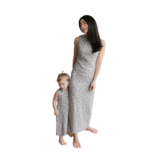 mommy & me rose maxi