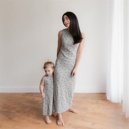 mommy & me rose maxi