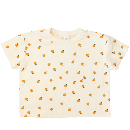 Soft cotton toddler t-shirt in ivory mandarin color - quality children's clothing