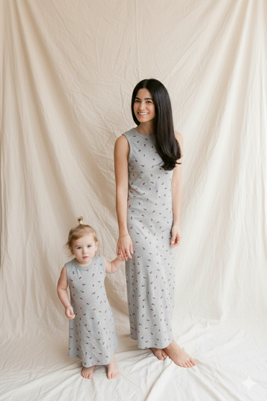 mommy & me rose maxi